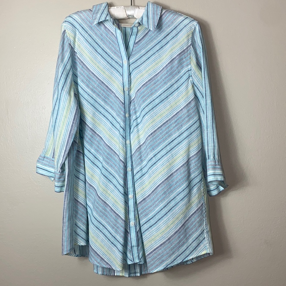 chico’s 3/4 sleeve linen tunic size large (3 chico’s sizing)